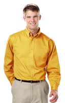 Men's Long Sleeves 100% Cotton Twill Shirt-BG8213