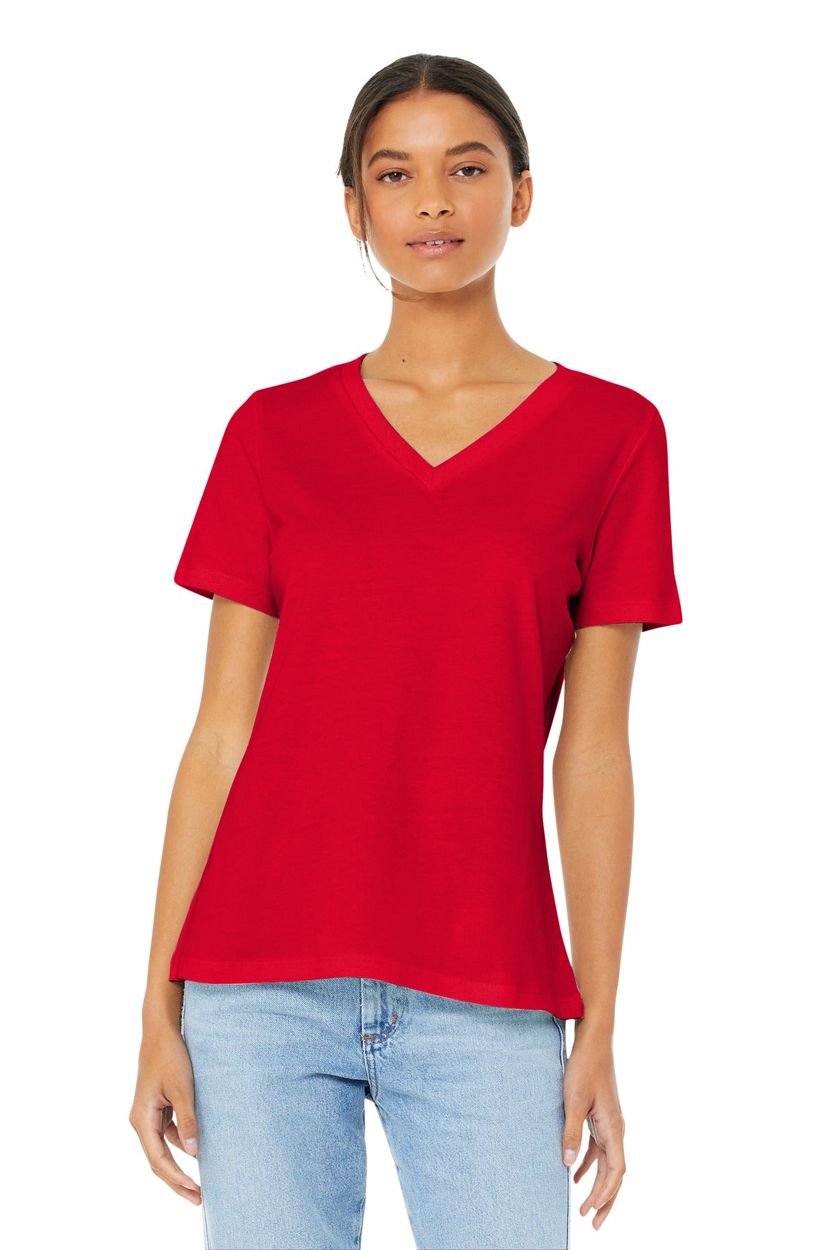 BELLA+CANVAS ® Women's Relaxed Jersey Short Sleeve V-Neck Tee. BC6405