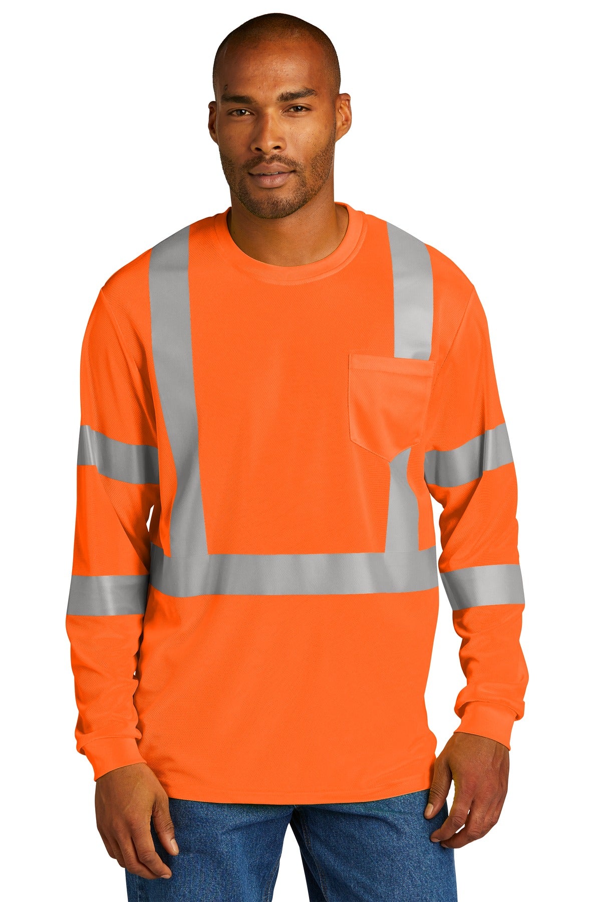 CornerStone ® ANSI 107 Class 3 Mesh Long Sleeve Tee. CS203