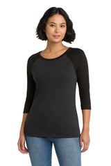 District ®  Women's Perfect Tri ®  3/4-Sleeve Raglan. DM136L