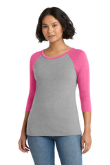 District ®  Women's Perfect Tri ®  3/4-Sleeve Raglan. DM136L