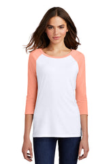 District® Women's Perfect Tri® 3/4-Sleeve Raglan. DM136L