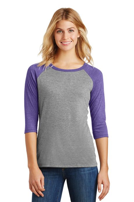 District® Women's Perfect Tri® 3/4-Sleeve Raglan. DM136L