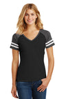 District ® Women's Game V-Neck Tee. DM476