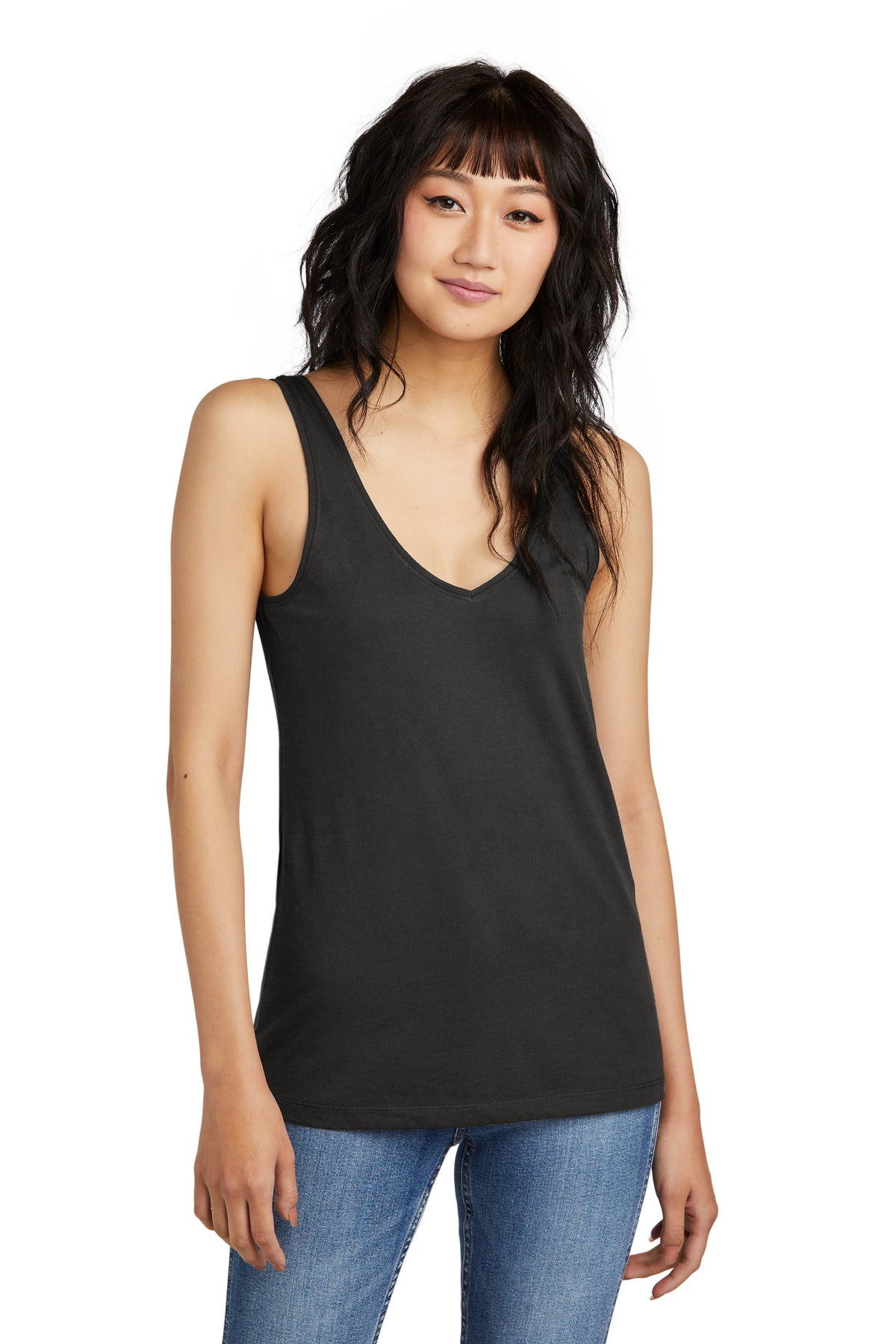 District® Women's Perfect Blend® CVC V-Neck Tank DT154