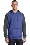 District® Young Mens Lightweight Fleece Raglan Hoodie.  DT196