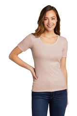 District® Women's V.I.T.™Rib Scoop Neck Tee DT6020