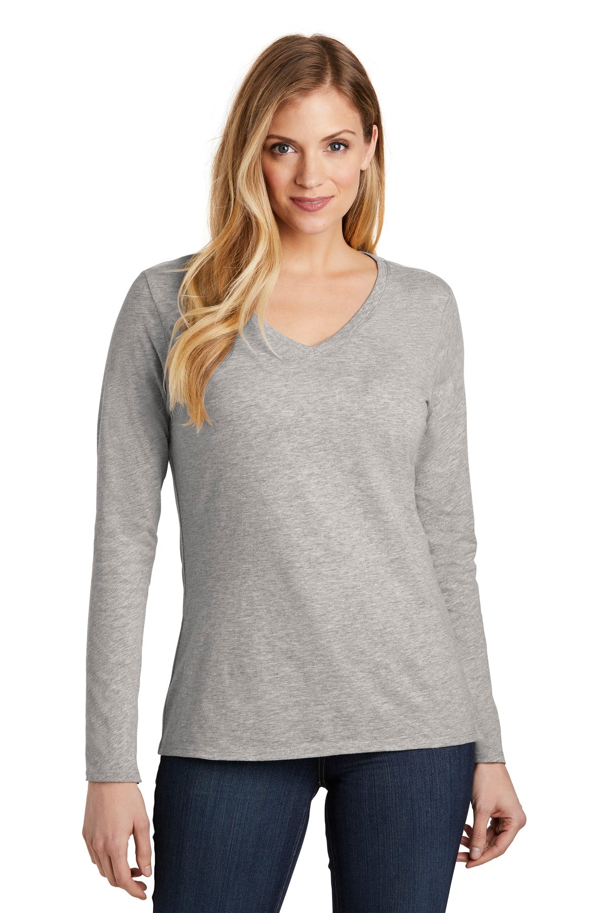 District ® Women's Very Important Tee ® Long Sleeve V-Neck. DT6201