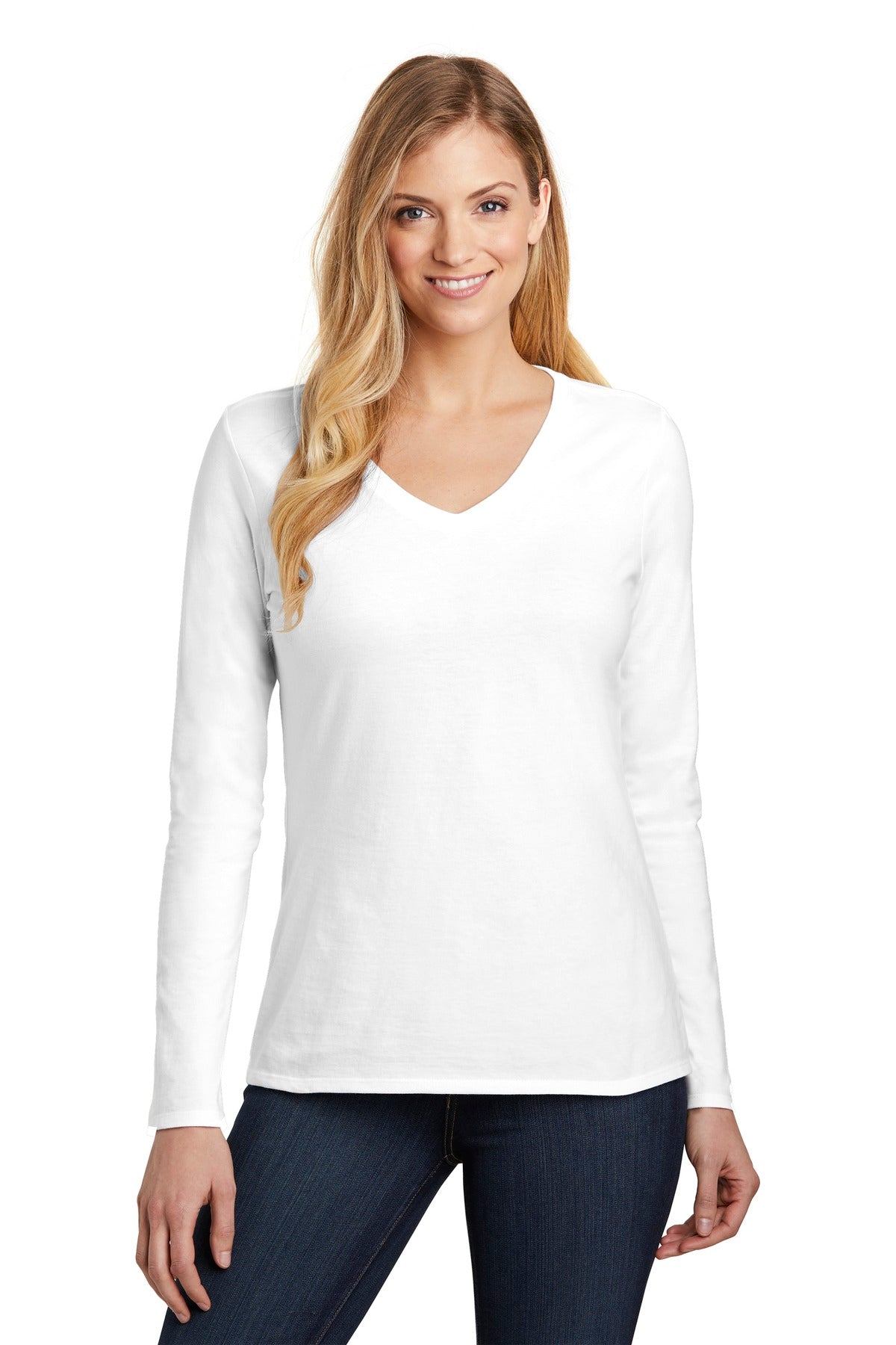 District ® Women's Very Important Tee ® Long Sleeve V-Neck. DT6201