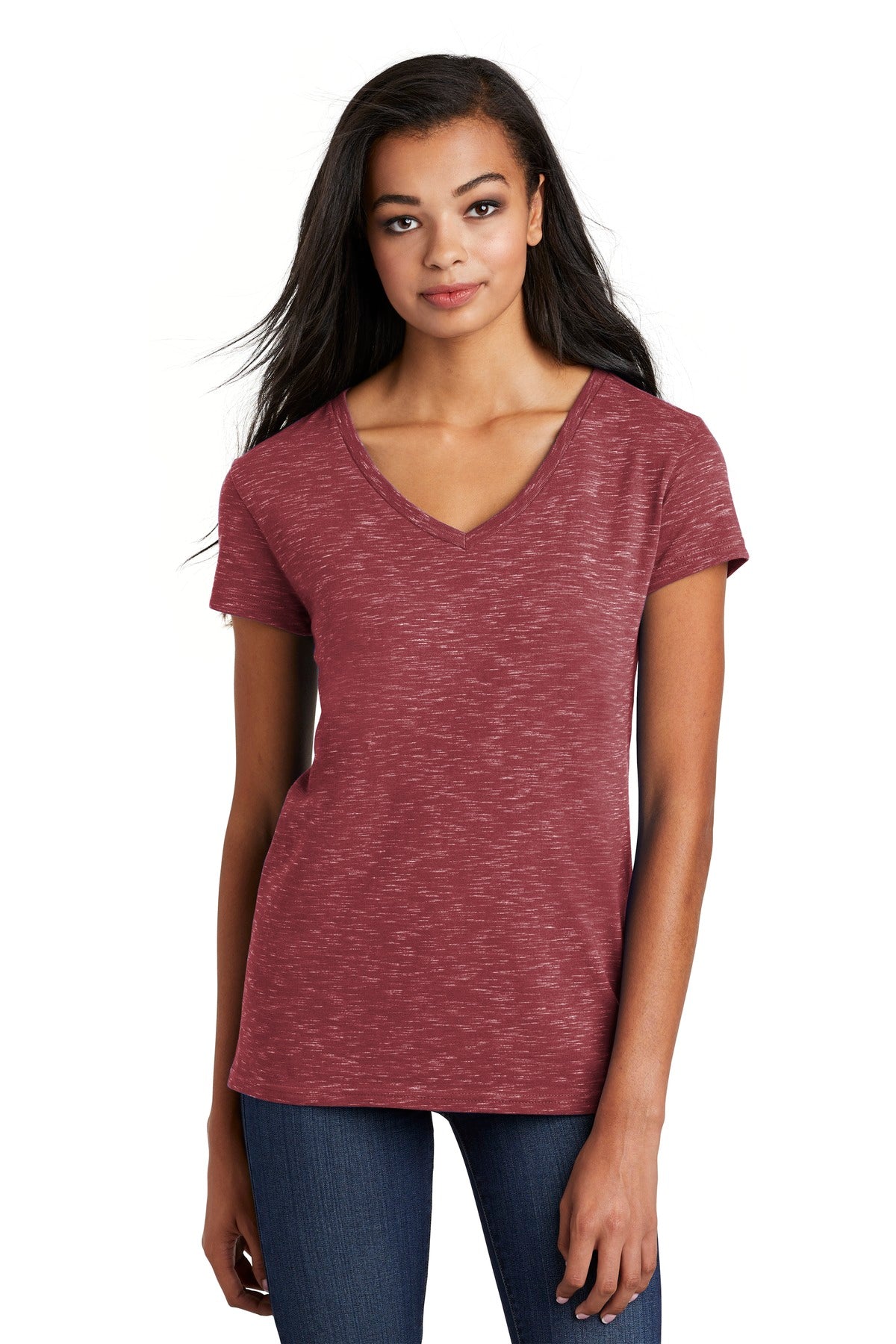 District ® Women's Medal V-Neck Tee. DT664