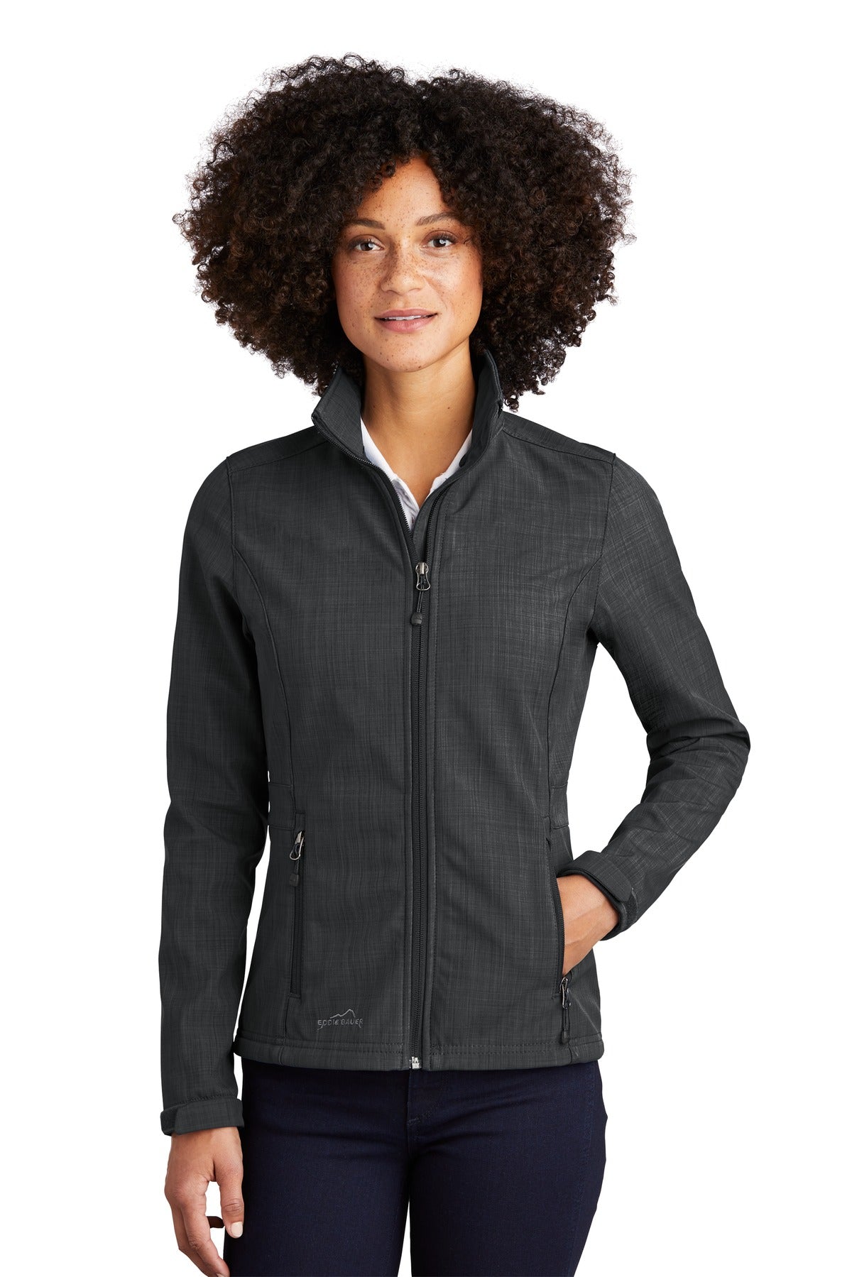 Eddie Bauer® Ladies Shaded Crosshatch Soft Shell Jacket. EB533