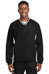 Sport-Tek® Tipped V-Neck Raglan Wind Shirt. JST62