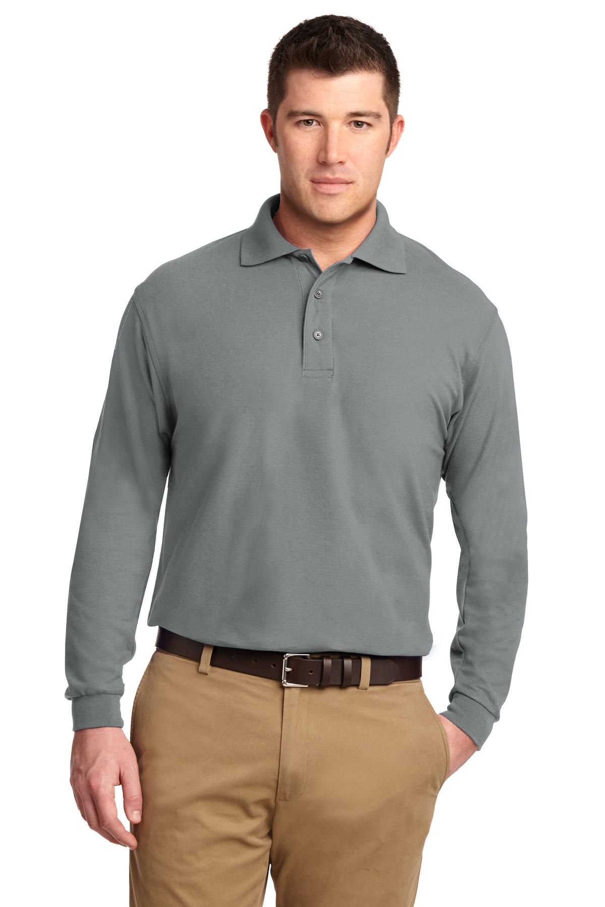 Port Authority® Silk Touch™ Long Sleeve Polo.  K500LS