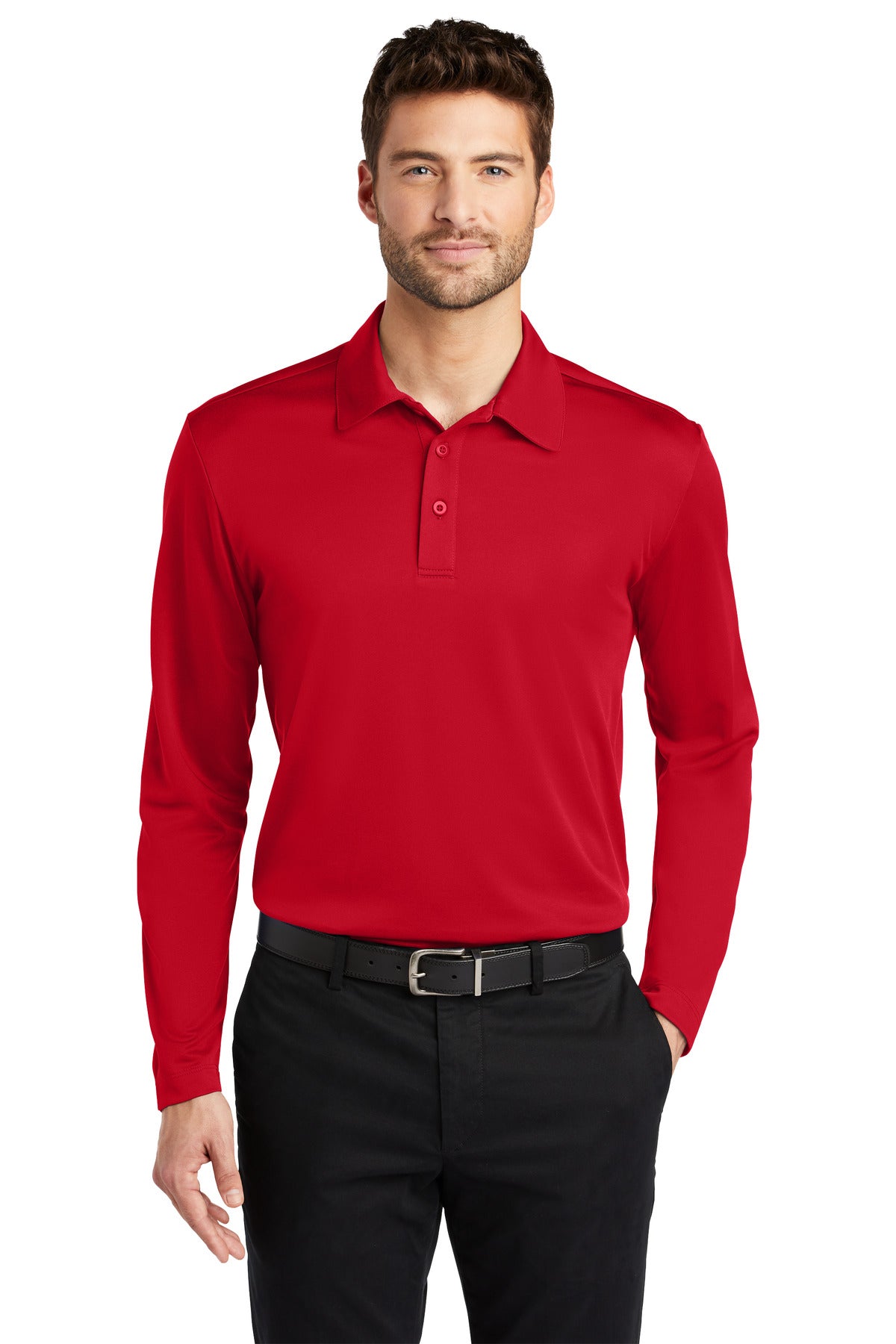 Port Authority® Silk Touch™ Performance Long Sleeve Polo. K540LS