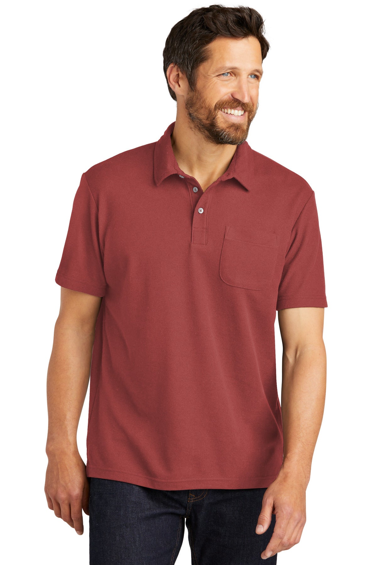 Port Authority® C-FREE® Cotton Blend Pique Pocket Polo K868