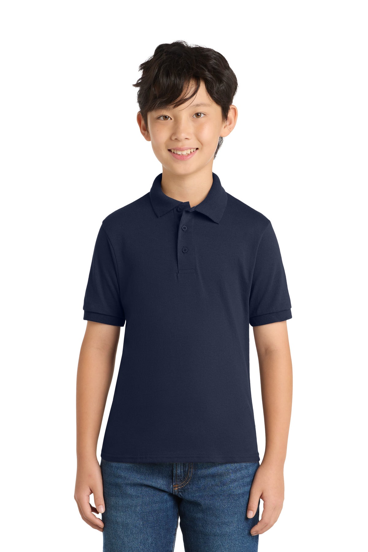 Port & Co ™  Youth Core Blend Jersey Knit Polo. KP55Y