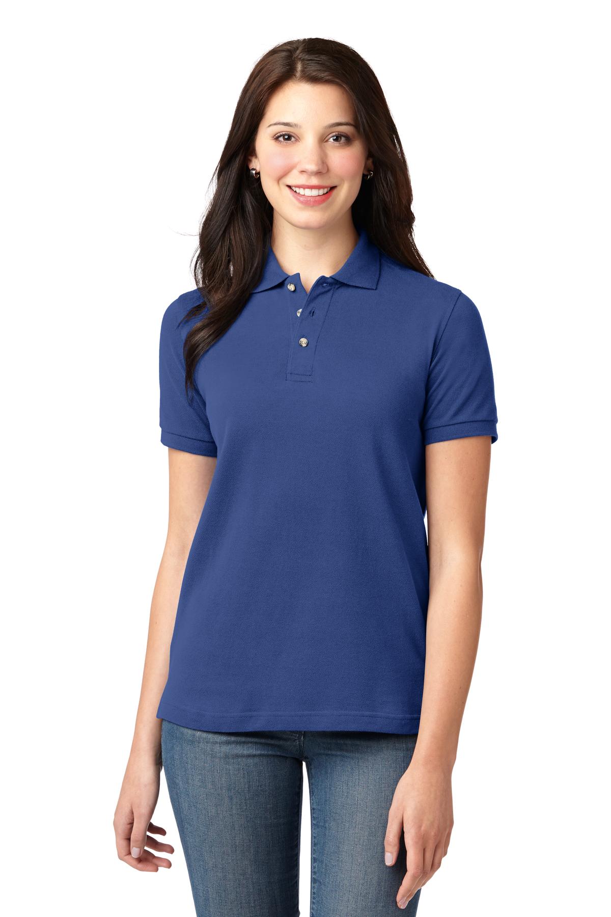 Port Authority® Ladies Heavyweight Cotton Pique Polo.  L420