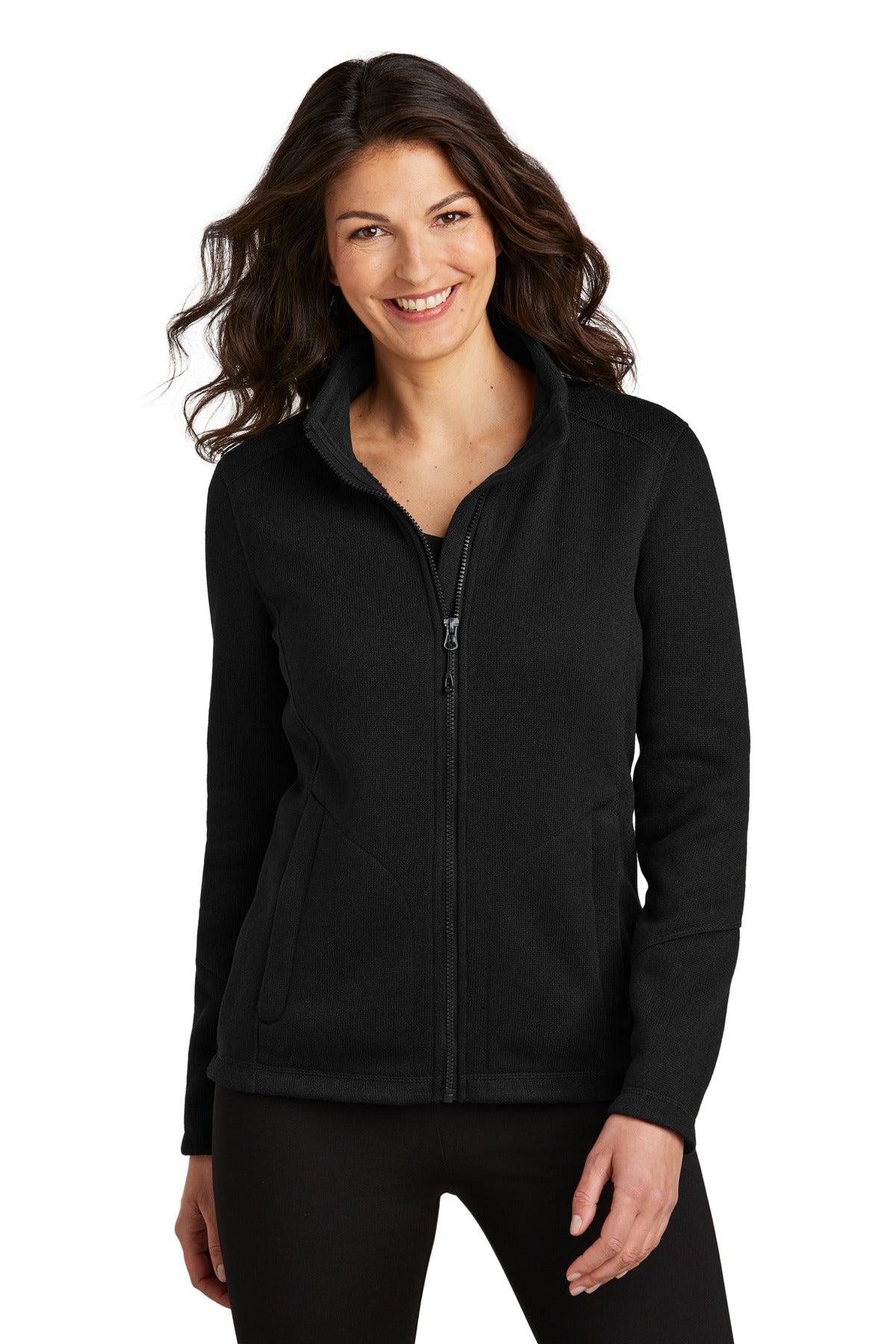 Port Authority® Ladies Arc Sweater Fleece Jacket L428