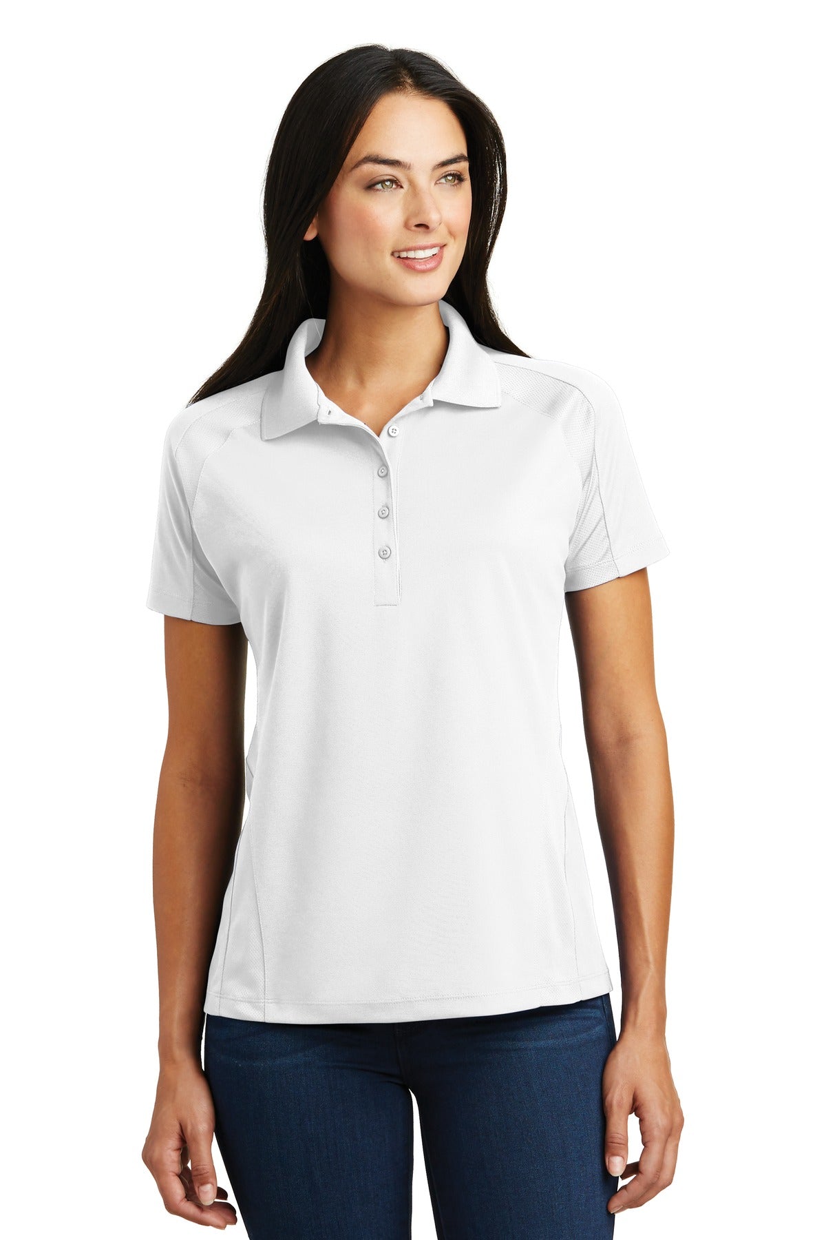 Sport-Tek® Ladies Dri-Mesh® Pro Polo. L474