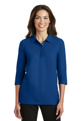 Port Authority® Ladies Silk Touch™ 3/4-Sleeve Polo. L562