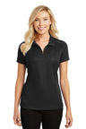 Port Authority® Ladies Pinpoint Mesh Zip Polo. L580