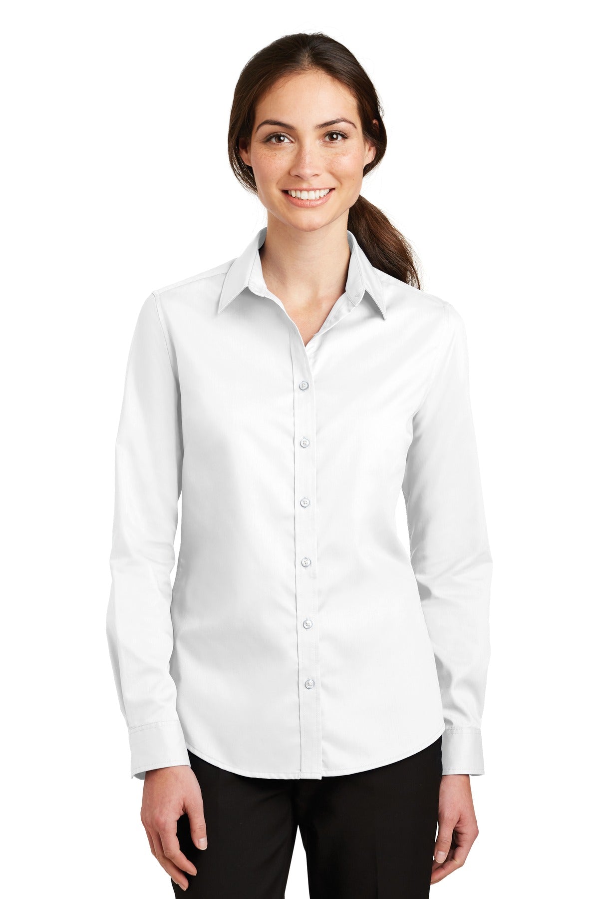 Port Authority® Ladies SuperPro™ Twill Shirt. L663