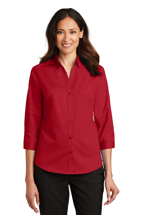 Port Authority® Ladies 3/4-Sleeve SuperPro™ Twill Shirt. L665