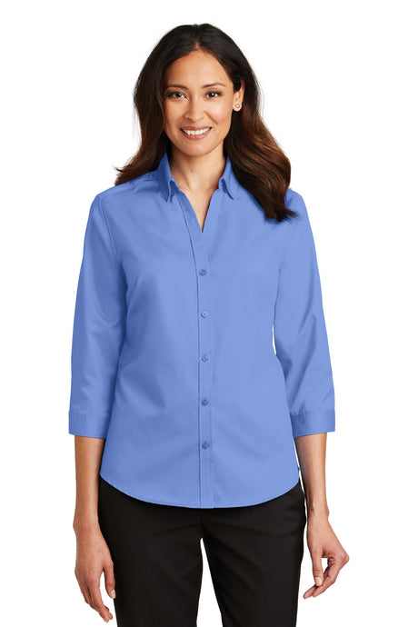 Port Authority® Ladies 3/4-Sleeve SuperPro™ Twill Shirt. L665