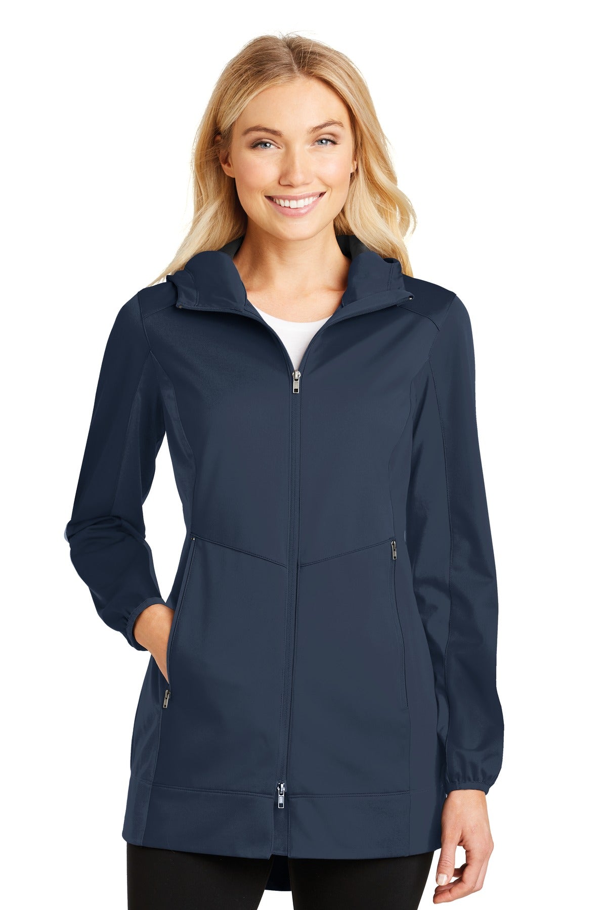 Port Authority® Ladies Active Hooded Soft Shell Jacket. L719