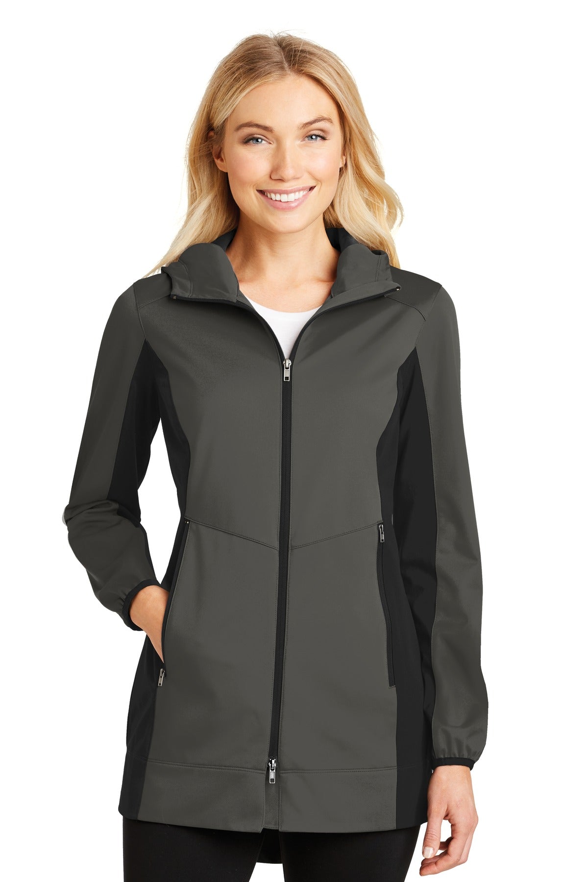 Port Authority® Ladies Active Hooded Soft Shell Jacket. L719