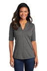 Port Authority ® Ladies Stretch Heather Open Neck Top  LK583