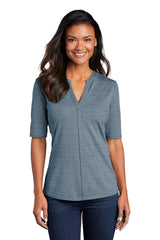 Port Authority ® Ladies Stretch Heather Open Neck Top  LK583