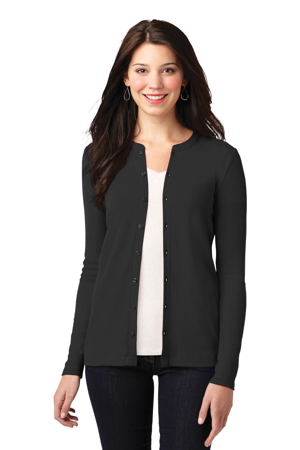 Port Authority® Ladies Concept Stretch Button-Front Cardigan. LM1008