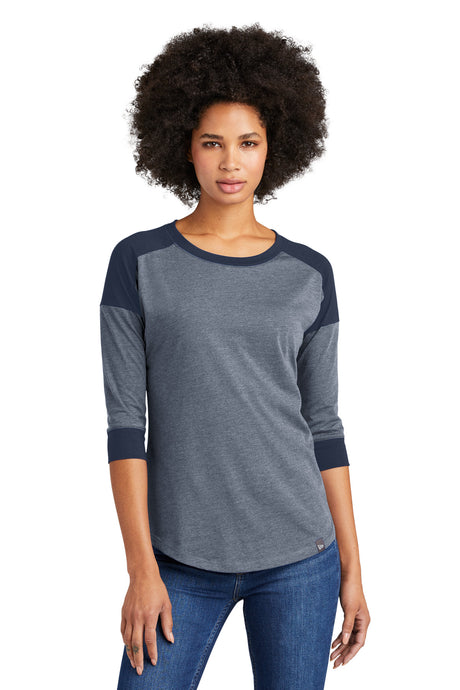 New Era ® Ladies Heritage Blend 3/4-Sleeve Baseball Raglan Tee. LNEA104