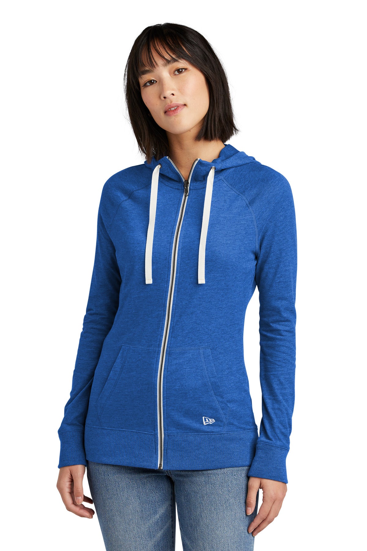 New Era ® Ladies Sueded Cotton Blend Full-Zip Hoodie. LNEA122