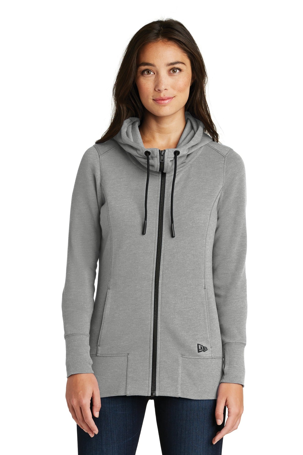 New Era ® Ladies Tri-Blend Fleece Full-Zip Hoodie. LNEA511