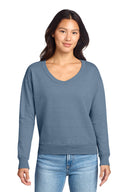 Port & Co ™  Women's Beach Wash ®  Garment-Dyed V-Neck Sweatshirt LPC098V