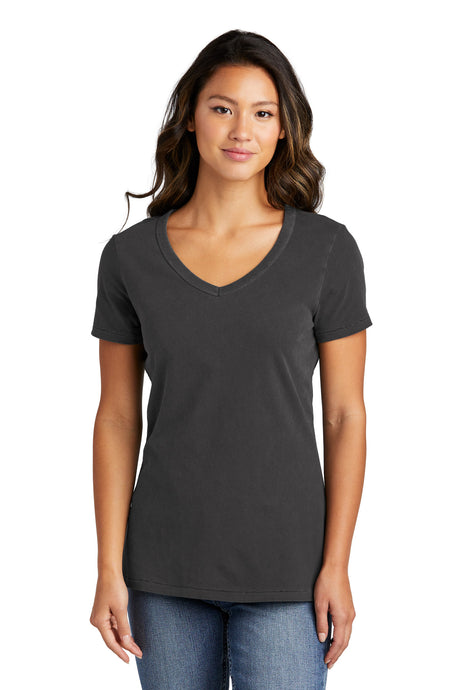 Port & Company® Ladies Beach Wash® Garment-Dyed V-Neck Tee LPC099V