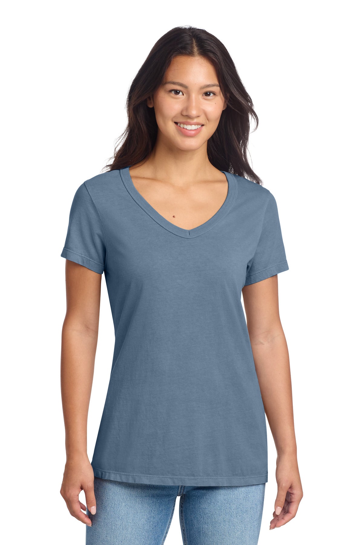 Port & Co ™  Women's Beach Wash ®  Garment-Dyed V-Neck Tee LPC099V
