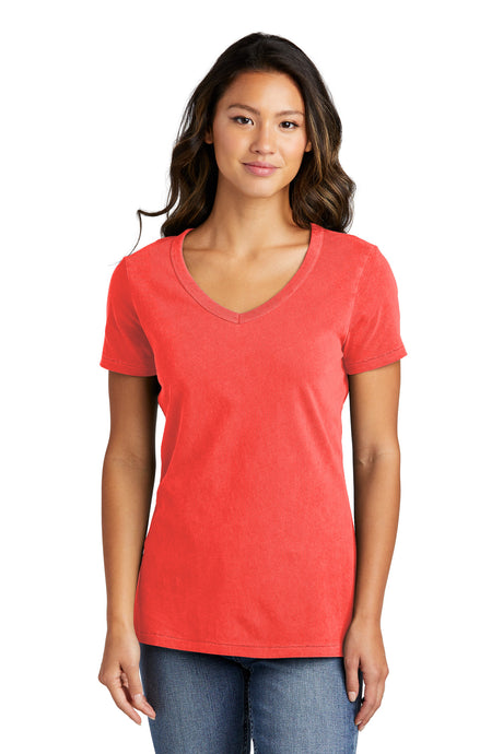 Port & Company® Ladies Beach Wash® Garment-Dyed V-Neck Tee LPC099V