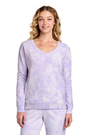 Port & Co ™  Women's Beach Wash ®  Cloud Tie-Dye V-Neck Sweatshirt LPC140V