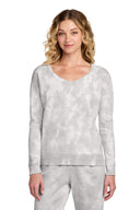 Port & Co ™  Women's Beach Wash ®  Cloud Tie-Dye V-Neck Sweatshirt LPC140V