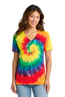 Port & Co ™  Women's Tie-Dye V-Neck Tee.  LPC147V
