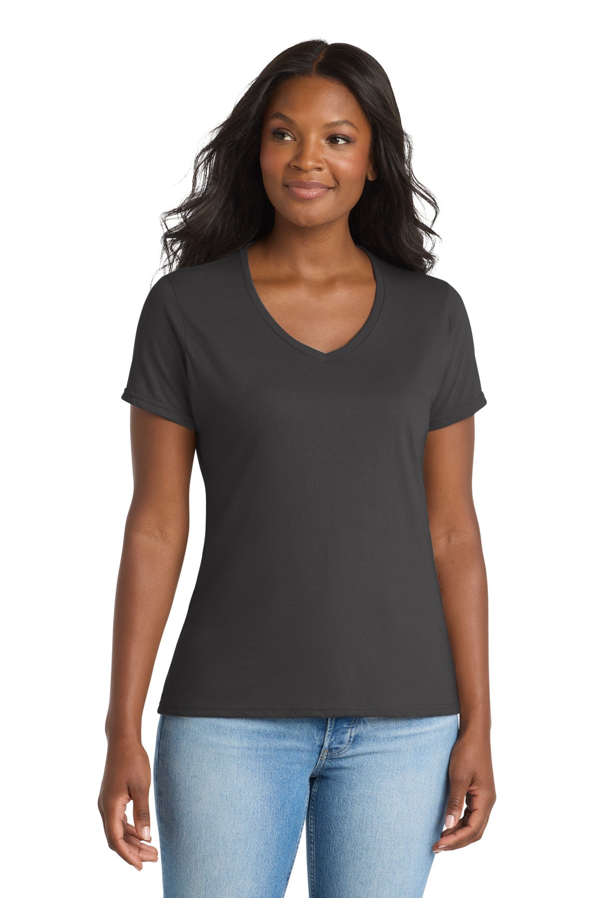 Port & Co ™  Women's Performance Blend V-Neck Tee. LPC381V