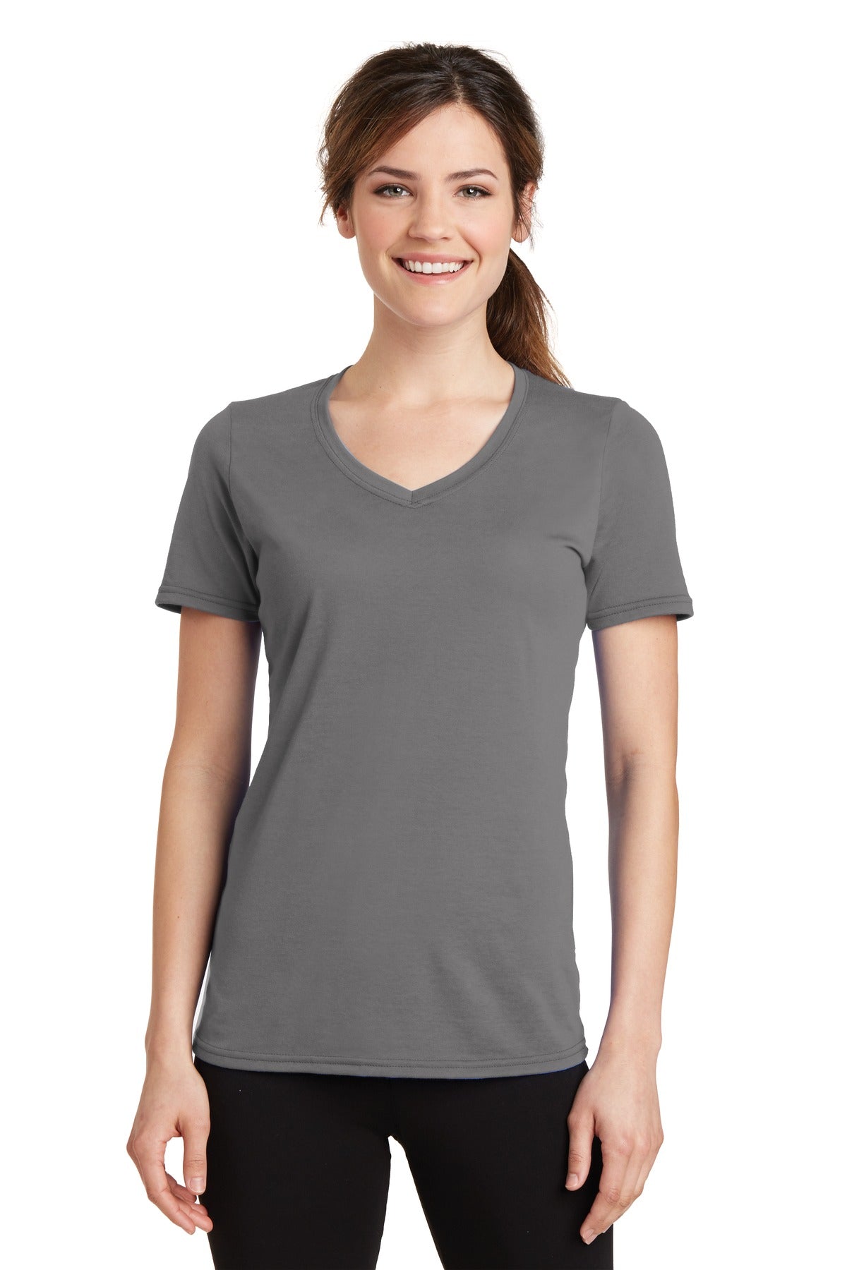 Port & Company® Ladies Performance Blend V-Neck Tee. LPC381V