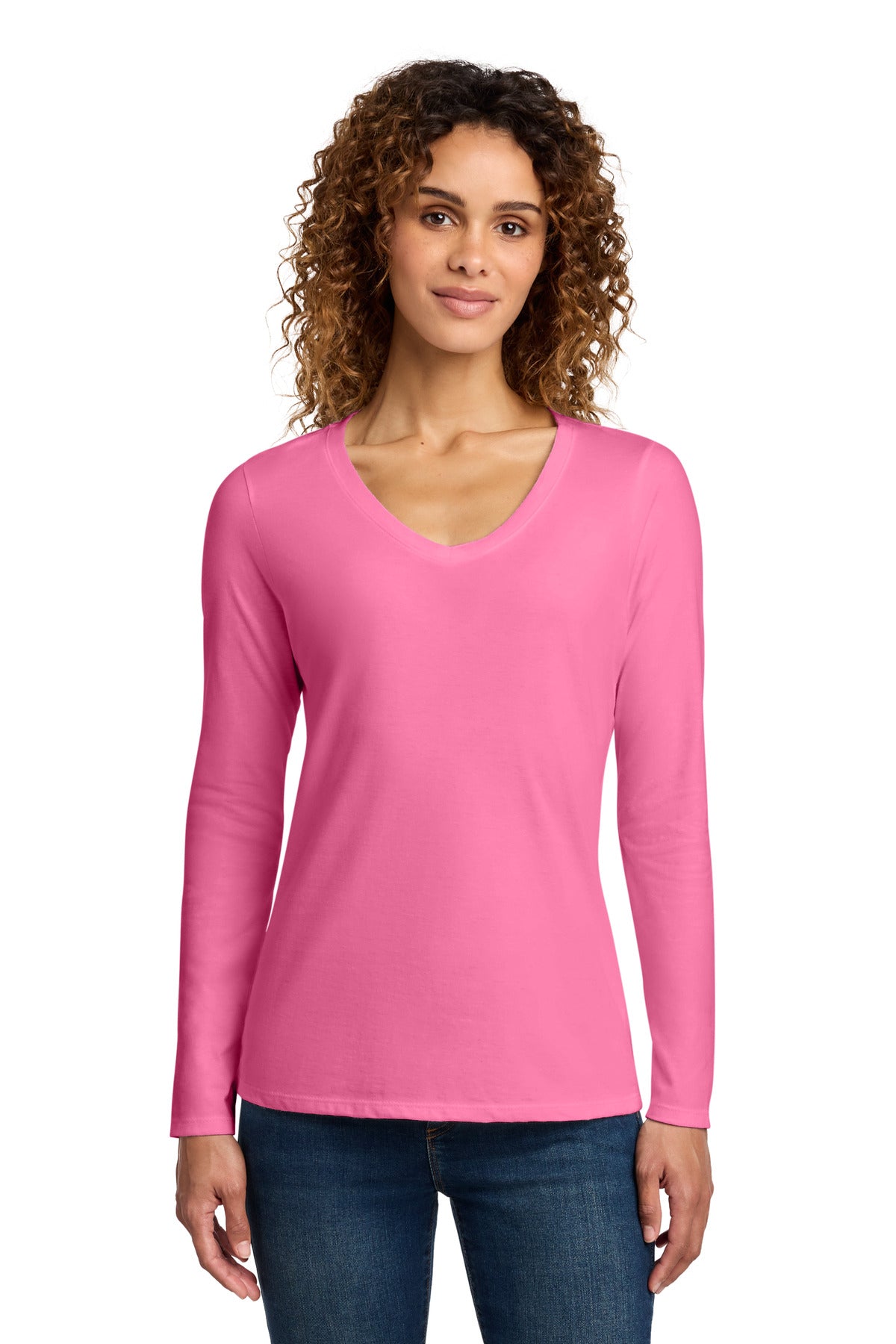 Port & Co ™  Women's Long Sleeve Fan Favorite V-Neck Tee. LPC450VLS