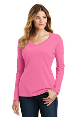 Port & Company® Ladies Long Sleeve Fan Favorite V-Neck Tee. LPC450VLS