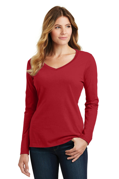 Port & Company® Ladies Long Sleeve Fan Favorite V-Neck Tee. LPC450VLS