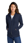 Port & Company® Ladies Core Fleece Full-Zip Hooded Sweatshirt. LPC78ZH