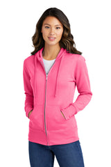 Port & Company® Ladies Core Fleece Full-Zip Hooded Sweatshirt. LPC78ZH